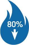 80% Reduction Icon