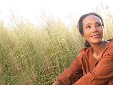 Woman in grass